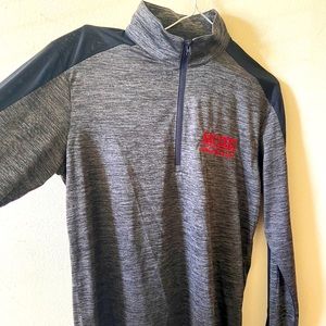 GRAPHIC QUARTER ZIP PULLOVER SWEATER